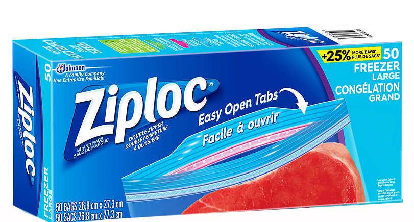 bag - Ziploc - LARGE - freezer - clear - box/50