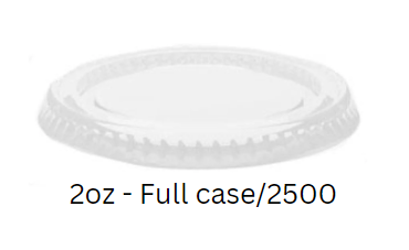 portion cup - PP - flat lid - 2oz / 60ml - case/2500 - Karat