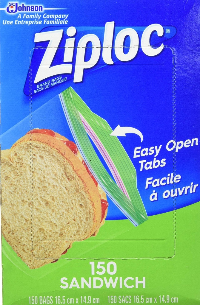 bag - Ziploc - SMALL - sandwich - clear - box/150