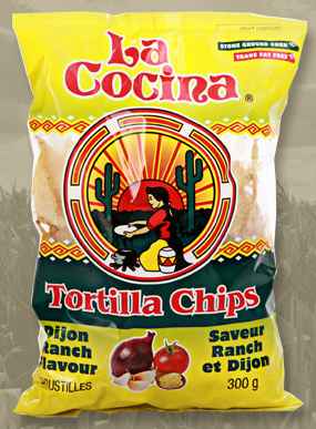 tortilla chip - La Cocina - DIJON RANCH - white corn - lightly salted - Gluten Free - bag 300g
