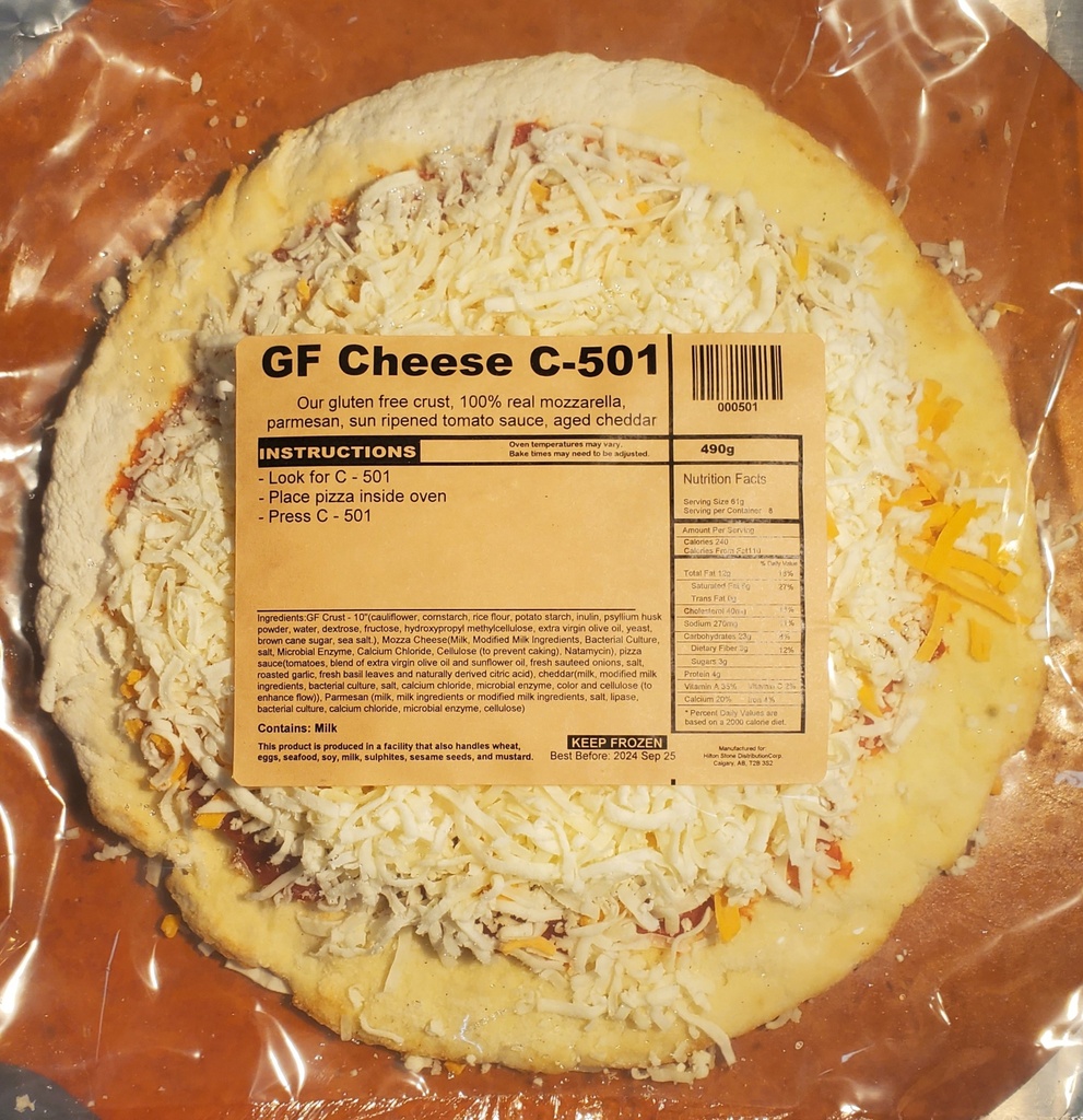 FB - GF - 10'' Pizza - Cheese - Each