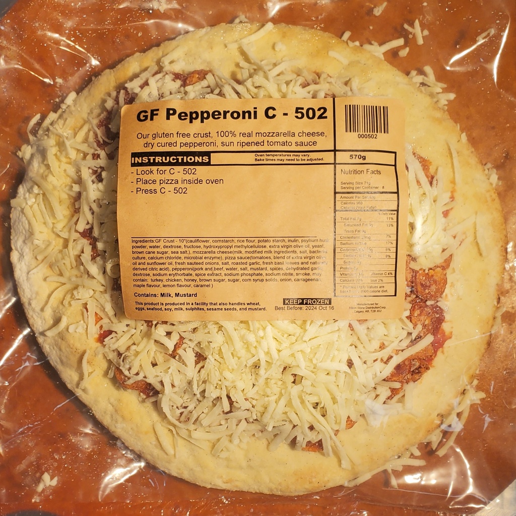 FB - GF - 10'' Pizza - Pepperoni - Each