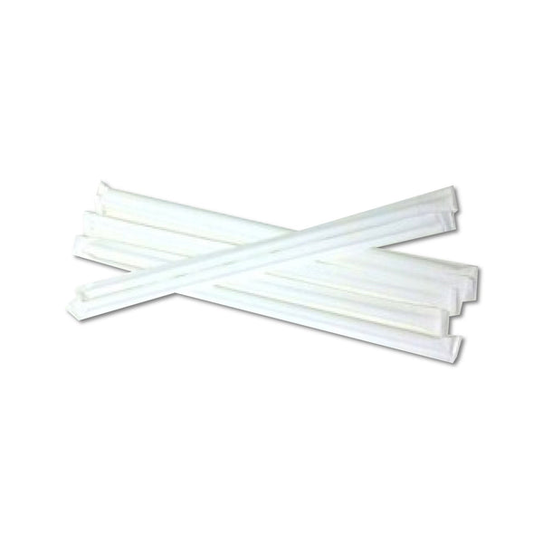 Straw - clear - 8mm x 7.75 - STRAIGHT cut - Paper Wrapped - Karat - Bag 300